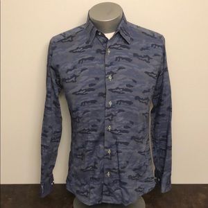 Jared Lang slim Fit camouflage small men’s shirt